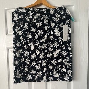 Margaret M Black and White Mini Pencil Skirt